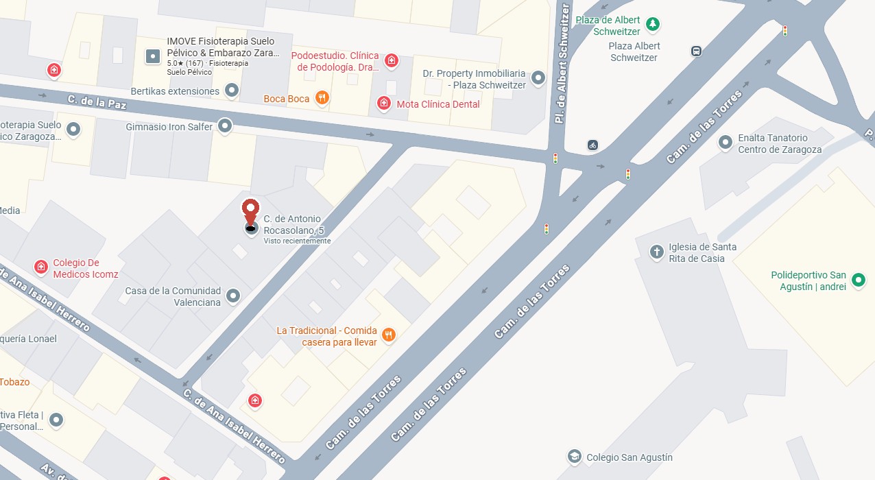 Mapa señalando Calle Antonio Rocasolano, 5, Zaragoza